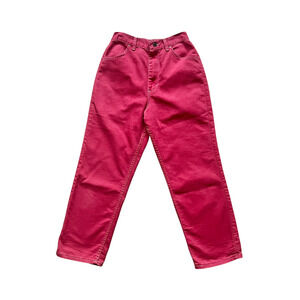 Vtg 70s Maverick High Waisted Jeans 12 Petite Red Stretchy Grunge Punk Alt Rock